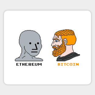 Bitcoin Chad Face Pixel Art Magnet